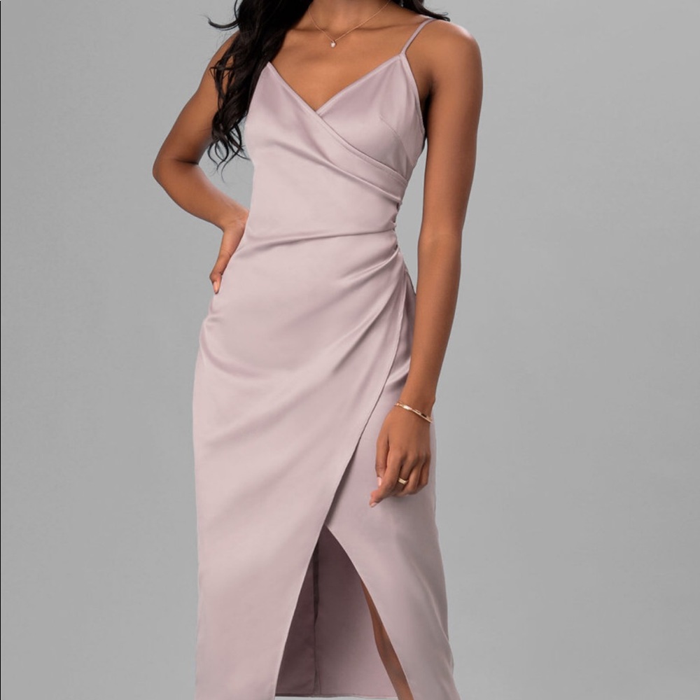 Mauve Champagne Midi Dress